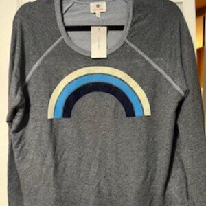NWT Sundry Grey Long Sleeve Sweatshirt w/Rainbow Design Size (3) (Med)